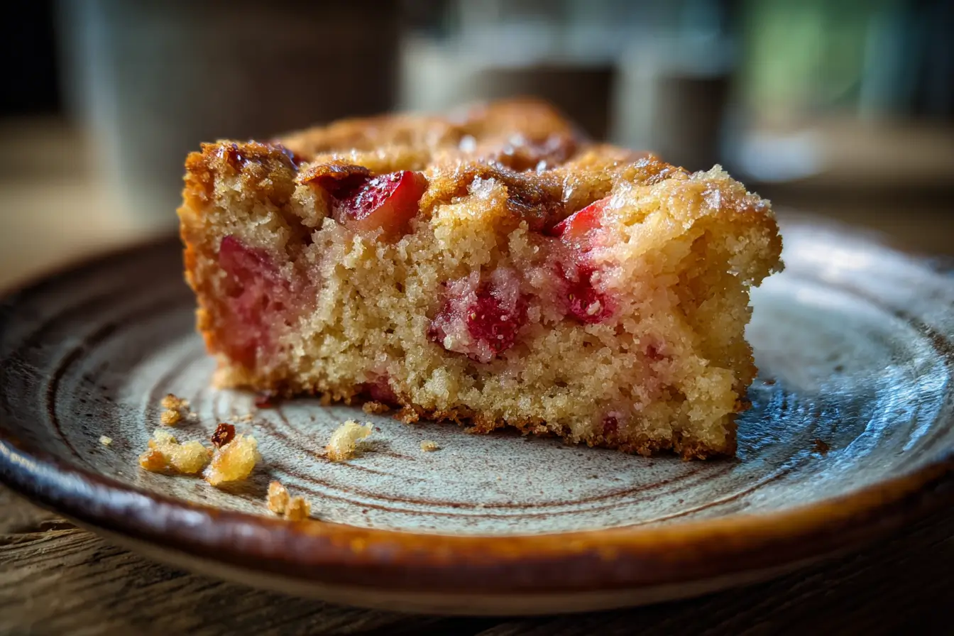 Foolproof Strawberry Rhubarb Cake: Moist, Fruity & No-Fuss Spring Treat